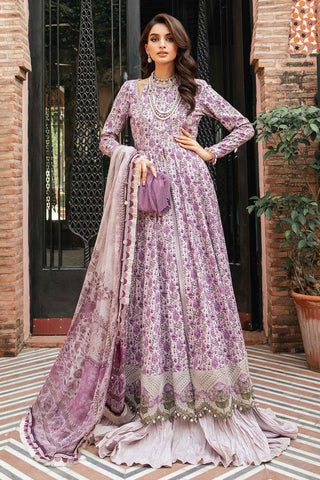 MARIA B - 3PC LAWN PRINTED SHIRT WITH DIAMOND PRINTED DUPATTA AND PRINTEDTROUSER - HZG1700