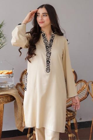 AISLING - 3PC DHANAK EMBROIDERED SHIRT WITH DHANAK PRINTED DUAPATTA AND TROUSER- HZG1325