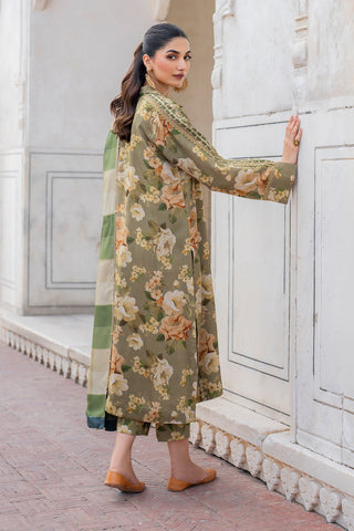 BAROQUE - 3PC KARANDI PRINTED SHIRT WITH PRINTED DUPATTA AND TROUSER - HZG1867