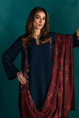 BATIK - 3PC LAWN EMBROIDERED SHIRT WITH CHIFFON PRINTED DUPATTA AND TROUSER - HZG2694