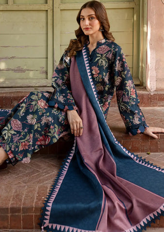 BAROQUE - 3PC KHADDAR PRINTED SHIRT WITH KHADDAR PRINTED DUPATTA AND TROUSER - HZU2557