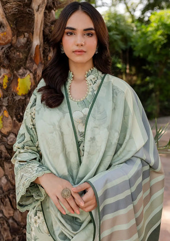 BAROQUE - 3PC KHADDAR PRINTED SHIRT WITH KHADDAR PRINTED DUPATTA AND TROUSER - HZU2559