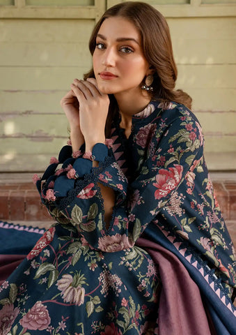 BAROQUE - 3PC KHADDAR PRINTED SHIRT WITH KHADDAR PRINTED DUPATTA AND TROUSER - HZU2557