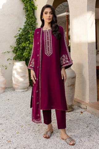 BATIK - 3PC LAWN EMBROIDERED SHIRT WITH CHIFFON EMBROIDERED DUPATTA AND TROUSER - HZG2161
