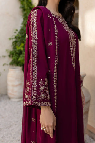 BATIK - 3PC LAWN EMBROIDERED SHIRT WITH CHIFFON EMBROIDERED DUPATTA AND TROUSER - HZG2161