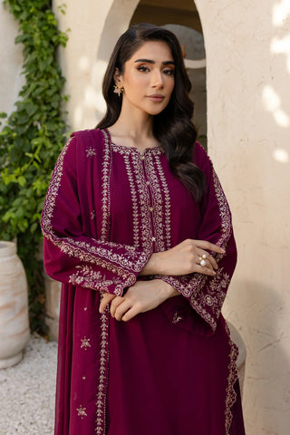 BATIK - 3PC LAWN EMBROIDERED SHIRT WITH CHIFFON EMBROIDERED DUPATTA AND TROUSER - HZG2161