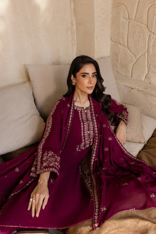 BATIK - 3PC LAWN EMBROIDERED SHIRT WITH CHIFFON EMBROIDERED DUPATTA AND TROUSER - HZG2161