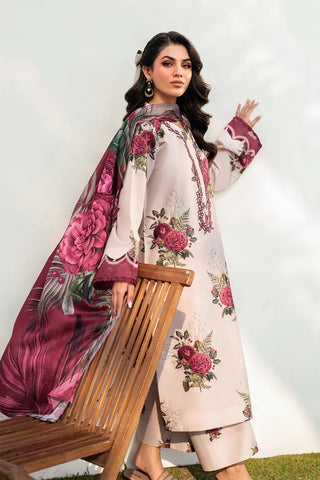 IZNIK - 3PC KARANDI PRINTED SHIRT WITH KARANDI PRINTED DUPATTA AND TROUSER - HZU2513