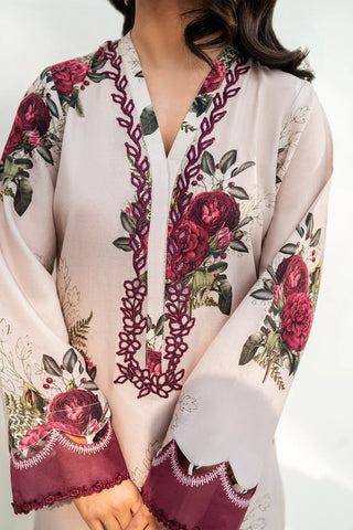 IZNIK - 3PC KARANDI PRINTED SHIRT WITH KARANDI PRINTED DUPATTA AND TROUSER - HZU2513