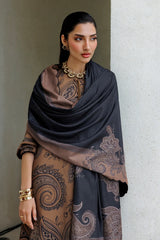 BAROQUE - 3PC KARANDI PRINTED SHIRT WITH KARANDI PRINTED SHAWL AND TROUSER - HZG3149