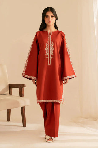 BATIK - 2PC DHANAK EMBROIDERED SHIRT AND TROUSER - HZU2436