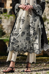 IMAGE - 3PC LAWN EMBROIDERED SHIRT WITH KHADI NET EMBROIDERED DUPATTA AND TROUSER - HZG2688