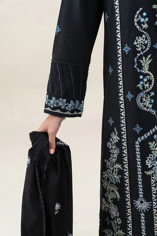 BATIK - 3PC KARANDI EMBROIDERED SHIRT WITH KHADI NET EMBROIDERED DUPATTA AND TROUSER - HZU2433