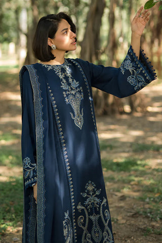 YARDS - 3PC LAWN EMBROIDERED SHIRT WITH CHIFFON EMBROIDERED DUPATTA AND TROUSER - HZG2303