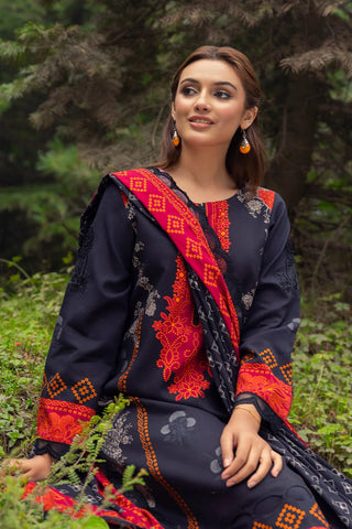 CHARIZMA - 3PC KARANDI PRINTED SHIRT WITH PRINTED DUPATTA AND TROUSER - HZG1860