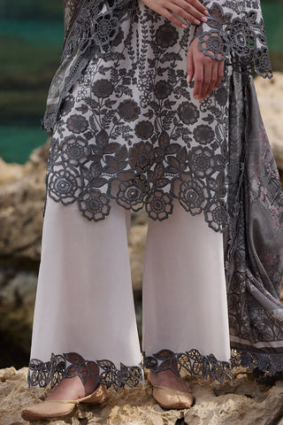 IMAGE - 3PC LAWN EMBROIDERED SHIRT WITH CHIFFON PRINTED DUPATTA AND TROUSER - HZG2166