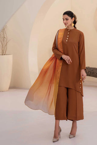 NATASHA KAMAL - 3PC LAWN SHIRT WITH CHIFFON SILK PRINTED DUPATTA AND TROUSER - HZG1572