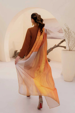 NATASHA KAMAL - 3PC LAWN SHIRT WITH CHIFFON SILK PRINTED DUPATTA AND TROUSER - HZG1572