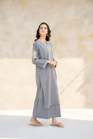 JAZMIN - 2PC LAWN EMBROIDERED SHIRT WITH TROUSER - HZG1777