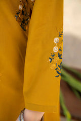 BAROQUE - 3PC DHANAK EMBROIDERED SHIRT WITH CHIFFON EMBROIDERED DUPATTA AND TROUSER - HZG2362