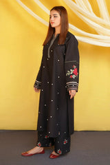 URGE - 2PC DHANAK EMBROIDERED SHIRT WITH EMBROIDERED TROUSER - HZG2572