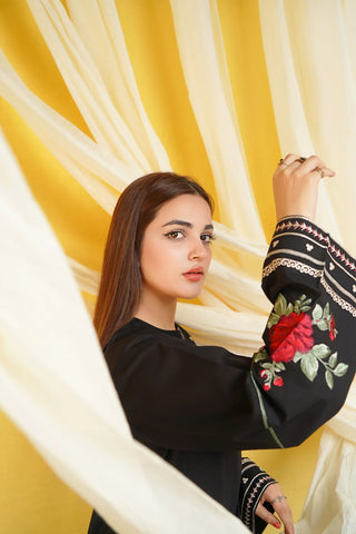 URGE - 2PC DHANAK EMBROIDERED SHIRT WITH EMBROIDERED TROUSER - HZG2572