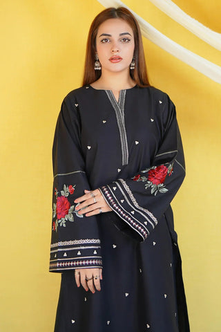 URGE - 2PC DHANAK EMBROIDERED SHIRT WITH EMBROIDERED TROUSER - HZG2572