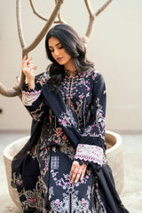FLORENT - 3PC LAWN EMBROIDERED SHIRT WITH COTTON NET EMBROIDERED DUPATTA AND TROUSER - HZG2198