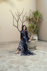 FLORENT - 3PC LAWN EMBROIDERED SHIRT WITH COTTON NET EMBROIDERED DUPATTA AND TROUSER - HZG2198