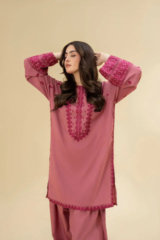 LAZULI - 2PC KHADDAR EMBROIDERED SHIRT AND TROUSER - HZU2467