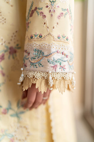 FLORENT - 3PC LAWN EMBROIDERED SHIRT WITH COTTON NET EMBROIDERED DUPATTA AND TROUSER - HZG2199