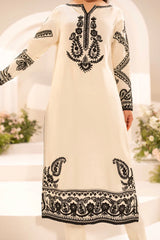 AGHA NOOR - 3PC LAWN EMBROIDERED SHIRT WITH KHADDI NET EMBROIDERED DUPATTA AND TROUSER - HZG2869