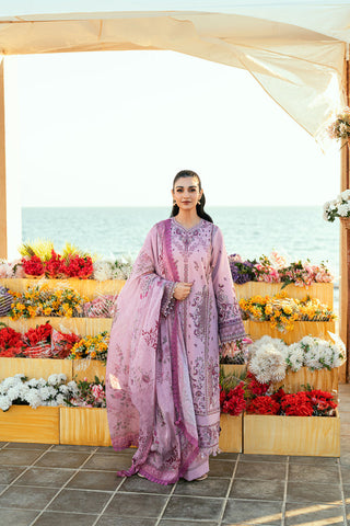 FLORENT - 3PC LAWN EMBROIDERED SHIRT WITH CHIFFON PRINTED DUPATTA AND TROUSER - HZG2300
