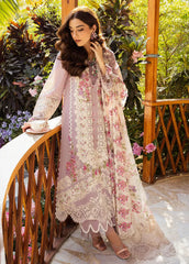 ELAF - 3PC LAWN EMBROIDERED SHIRT WITH CHIFFON PRINTED DUPATTA AND TROUSER - HZG2722