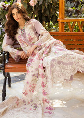 ELAF - 3PC LAWN EMBROIDERED SHIRT WITH CHIFFON PRINTED DUPATTA AND TROUSER - HZG2722
