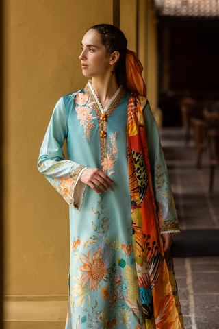 MUSHQ - 3PC LAWN PRINTED SHIRT WITH CHIFFON PRINTED DUAPTTA AND TROUSER - HZG2192