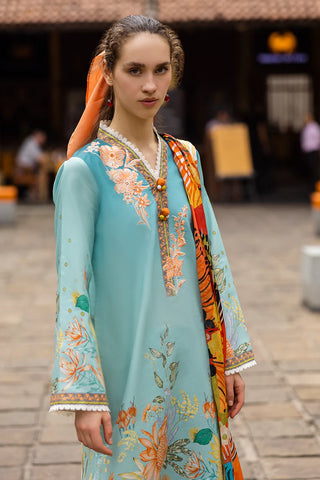 MUSHQ - 3PC LAWN PRINTED SHIRT WITH CHIFFON PRINTED DUAPTTA AND TROUSER - HZG2192