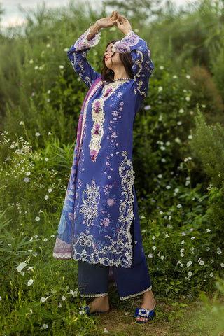 MUSHQ - 3PC LAWN EMBROIDERED SHIRT WITH CHIFFON PRINTED DUPATTA AND TROUSER - HZG2245