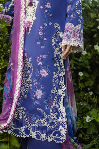 MUSHQ - 3PC LAWN EMBROIDERED SHIRT WITH CHIFFON PRINTED DUPATTA AND TROUSER - HZG2245