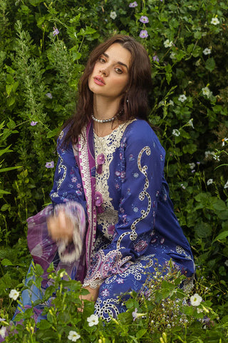 MUSHQ - 3PC LAWN EMBROIDERED SHIRT WITH CHIFFON PRINTED DUPATTA AND TROUSER - HZG2245