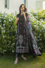 MUSHQ - 3PC LAWN EMBROIDERED SHIRT WITH CHIFFON PRINTED DUPATTA AND TROUSER - HZG2664