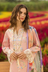 MUSHQ - 3PC LAWN EMBROIDERED SHIRT WITH CHIFFON PRINTED DUPATTA AND TROUSER - HZG2762