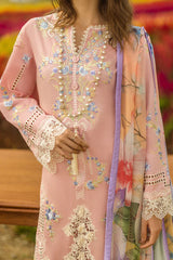 MUSHQ - 3PC LAWN EMBROIDERED SHIRT WITH CHIFFON PRINTED DUPATTA AND TROUSER - HZG2762