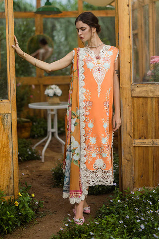 MUSHQ - 3PC LAWN EMBROIDERED SHIRT WITH CHIFFON PRINTED DUPATTA AND TROUSER - HZG2243