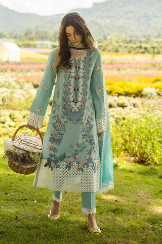 MUSHQ - 3PC LAWN EMBROIDERED SHIRT WITH MANAAR PRINTED DUPATTA  AND TROUSER - HZG2210
