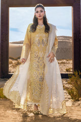 RANG RASIYA - 3PC LAWN LASERWORK EMBROIDERED SHIRT WITH KHADDI NET EMBROIDERED DUPATTA AND TROUSER - HZG2774