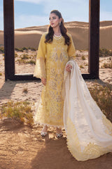 RANG RASIYA - 3PC LAWN LASERWORK EMBROIDERED SHIRT WITH KHADDI NET EMBROIDERED DUPATTA AND TROUSER - HZG2774