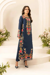 MIRANA - 3PC LAWN EMBROIDERED SHIRT WITH CHIFFON TYE AND DYE DUPATTA AND TROUSER - HZG2720