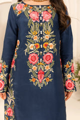MIRANA - 3PC LAWN EMBROIDERED SHIRT WITH CHIFFON TYE AND DYE DUPATTA AND TROUSER - HZG2720