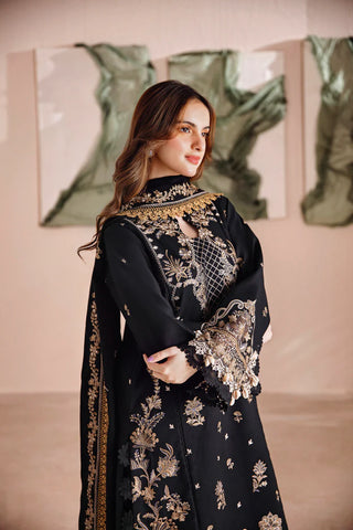 FLORENT - 3PC LAWN EMBROIDERED SHIRT WITH CHIFFON EMBROIDERED DUPATTA AND TROUSER - HZG1975